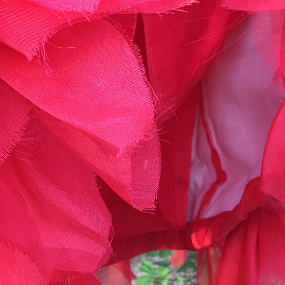 Theia Couture Red 100% Silk Cocktail Dress - Picture 16 of 16